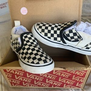 Vans Kids Classic Checkerboard Slip on sz 9